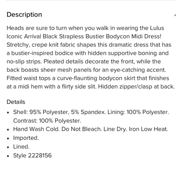 Lulus Iconic Arrival Black Strapless Bustier Bodycon Knit Midi Dress Size M NWT - Picture 14 of 14